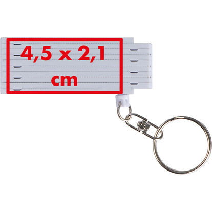 Schlüsselanhänger Halbmeter,weiss, A-Nr.: 135506 - 03