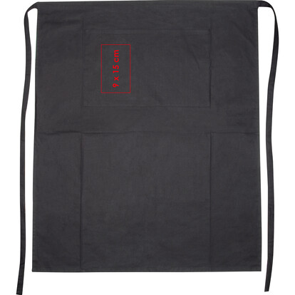 Baumwollschürze Mjolden,schwarz, A-Nr.: 138303 - 04
