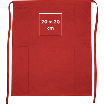 Baumwollschürze Mjolden,rot, A-Nr.: 138305 - 05