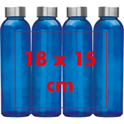 Glasflasche Indianapolis,blau, A-Nr.: 139404 - 05