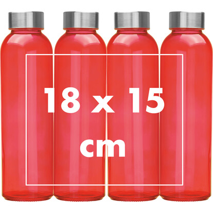 Glasflasche Indianapolis,rot, A-Nr.: 139405 - 05
