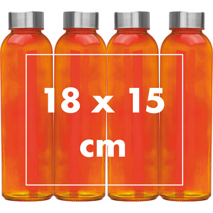 Glasflasche Indianapolis,orange, A-Nr.: 139410 - 05
