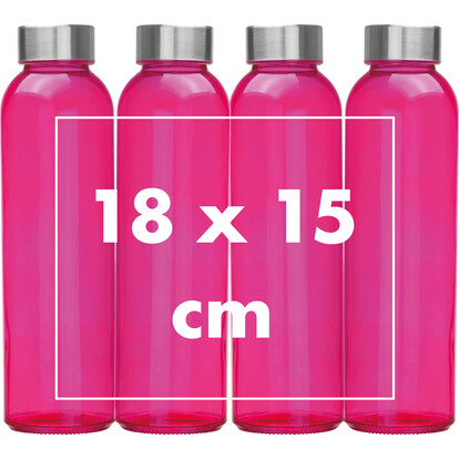 Glasflasche Indianapolis,pink, A-Nr.: 139411 - 05