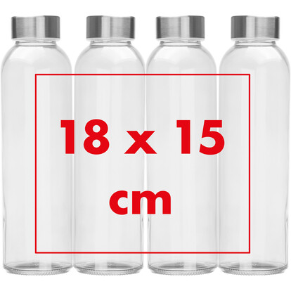 Glasflasche Indianapolis,transparent, A-Nr.: 139466 - 05
