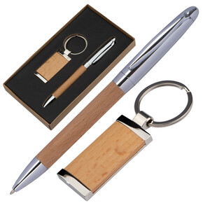 Metall Holz Geschenkset Enschede,braun, A-Nr.: 143701 - 01 Metall Holz Geschenkset Enschede,braun, A-Nr.: 143701 - 01