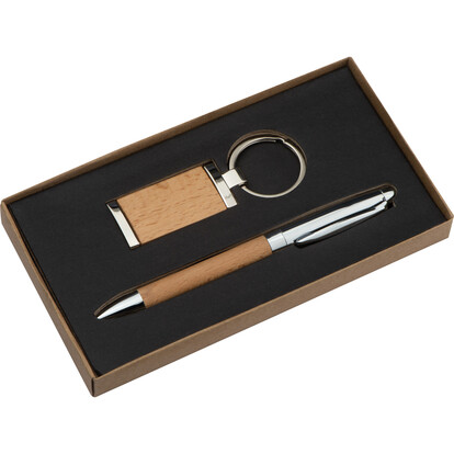Metall Holz Geschenkset Enschede,braun, A-Nr.: 143701 - 02