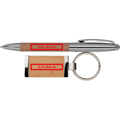 Metall Holz Geschenkset Enschede,braun, A-Nr.: 143701 - 04
