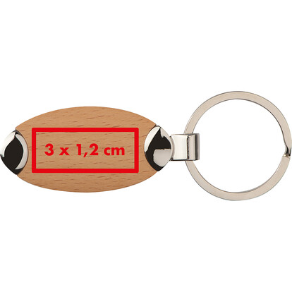 Metall-Holz-Schlüsselanhänger Baltrum, A-Nr.: 1489 - 04 Metall-Holz-Schlüsselanhänger Baltrum, A-Nr.: 1489 - 04