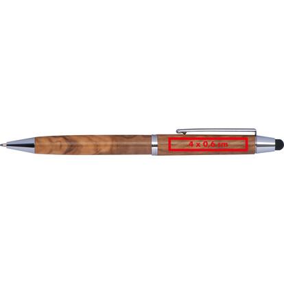 Holz Kugelschreiber mit Touchfunktion Erfurt,beige, A-Nr.: 149713 - 04
