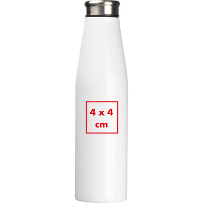 Metall Trinkflasche San Marino,weiss, A-Nr.: 151406 - 04