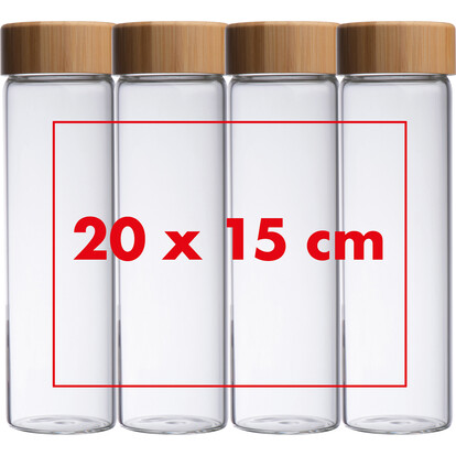 Glasflasche Santa Cruz,transparent, A-Nr.: 154166 - 05