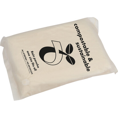 Kompostierbarer Regenponcho Fleurus,transparent, A-Nr.: 188266 - 02