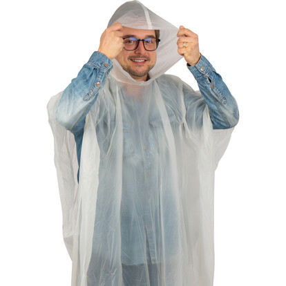 Kompostierbarer Regenponcho Fleurus,transparent, A-Nr.: 188266 - 03