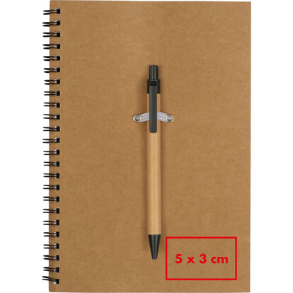 A5 Öko Schreibblock Kentwood,braun, A-Nr.: 190701 - 03