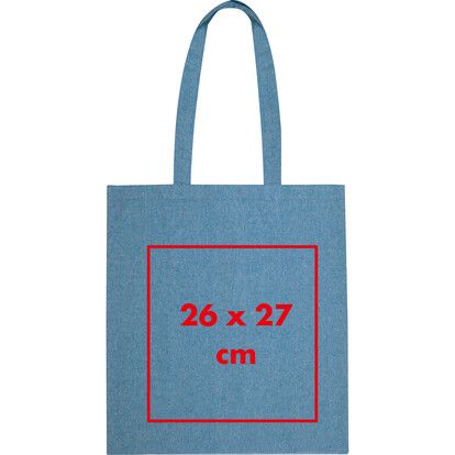 Recycelte Baumwolltasche Chelmsford,blau, A-Nr.: 235804 - 03