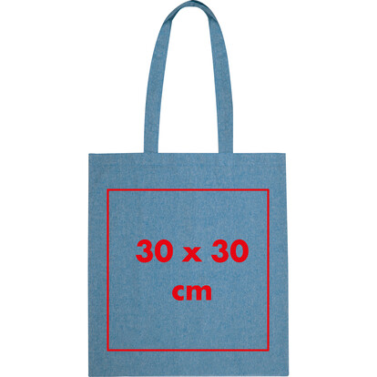Recycelte Baumwolltasche Chelmsford,blau, A-Nr.: 235804 - 04