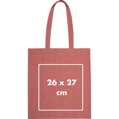 Recycelte Baumwolltasche Chelmsford,rot, A-Nr.: 235805 - 03
