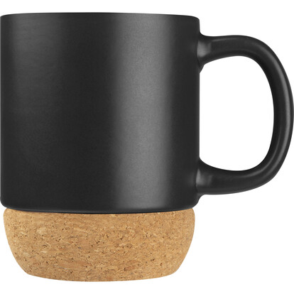 Keramiktasse mit Korkbasis Gistel,schwarz, A-Nr.: 241803 - 02