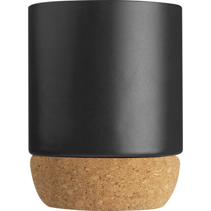 Keramiktasse mit Korkbasis Gistel,schwarz, A-Nr.: 241803 - 03