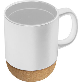 Keramiktasse mit Korkbasis Gistel,weiss, A-Nr.: 241806 - 01 Keramiktasse mit Korkbasis Gistel,weiss, A-Nr.: 241806 - 01