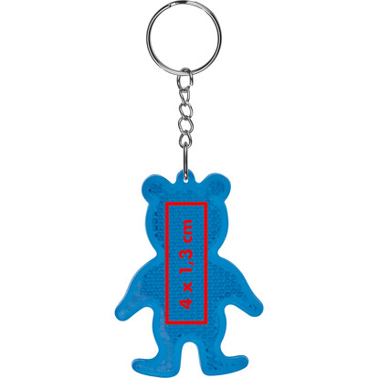 Reflektierender Schlüsselanhänger Bear, blau, A-Nr.: 244904 - 03
