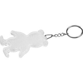 Reflektierender Schlüsselanhänger Bear, weiss, A-Nr.: 244906 - 01