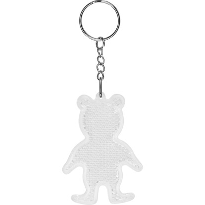 Reflektierender Schlüsselanhänger Bear, weiss, A-Nr.: 244906 - 02