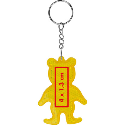 Reflektierender Schlüsselanhänger Bear, gelb, A-Nr.: 244908 - 03