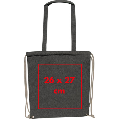 Recycelte Baumwolltasche Addison,schwarz, A-Nr.: 254303 - 04