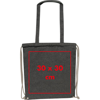 Recycelte Baumwolltasche Addison,schwarz, A-Nr.: 254303 - 05