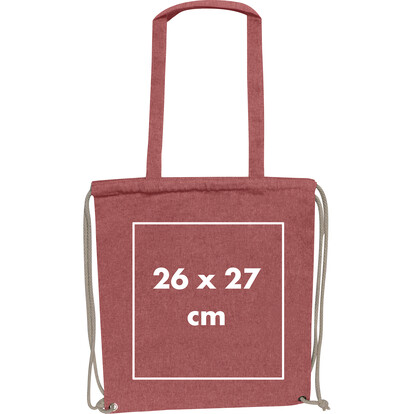 Recycelte Baumwolltasche Addison,rot, A-Nr.: 254305 - 04