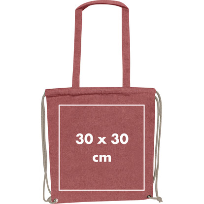 Recycelte Baumwolltasche Addison,rot, A-Nr.: 254305 - 05