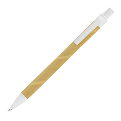 Papp Kugelschreiber Amsterdam,beige, A-Nr.: 256513 - 01