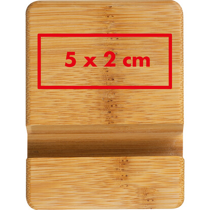 Bambus Smartphonehalter San Sebastián,beige, A-Nr.: 269513 - 04