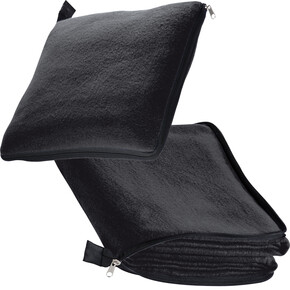 2in1 XL-Fleece-Decke/Kissen Radcliff,schwarz, A-Nr.: 277503 - 01 2in1 XL-Fleece-Decke/Kissen Radcliff,schwarz, A-Nr.: 277503 - 01