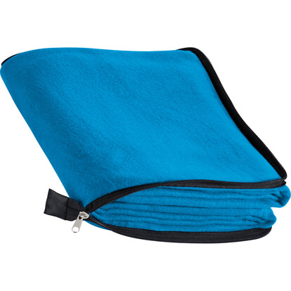 2in1 XL-Fleece-Decke/Kissen Radcliff,blau, A-Nr.: 277504 - 03