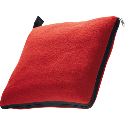 2in1 XL-Fleece-Decke/Kissen Radcliff,rot, A-Nr.: 277505 - 02