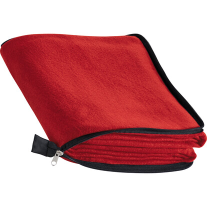 2in1 XL-Fleece-Decke/Kissen Radcliff,rot, A-Nr.: 277505 - 03