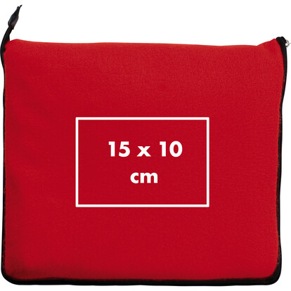 2in1 XL-Fleece-Decke/Kissen Radcliff,rot, A-Nr.: 277505 - 05