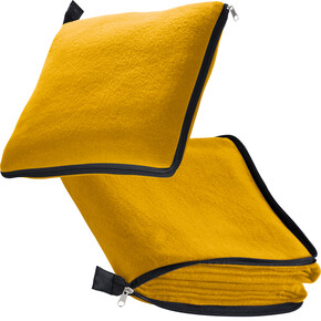 2in1 XL-Fleece-Decke/Kissen Radcliff,gelb, A-Nr.: 277508 - 01 2in1 XL-Fleece-Decke/Kissen Radcliff,gelb, A-Nr.: 277508 - 01