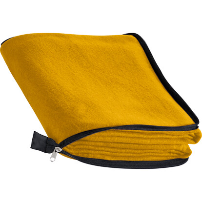 2in1 XL-Fleece-Decke/Kissen Radcliff,gelb, A-Nr.: 277508 - 03