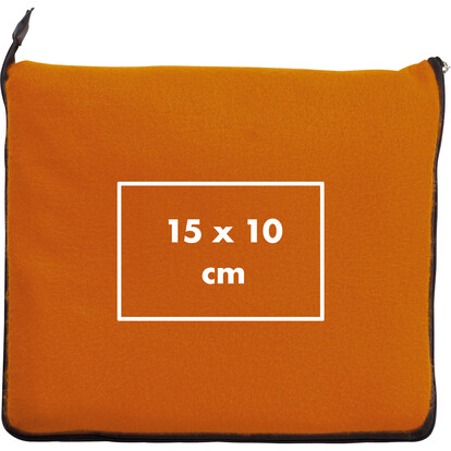 2in1 XL-Fleece-Decke/Kissen Radcliff,orange, A-Nr.: 277510 - 05