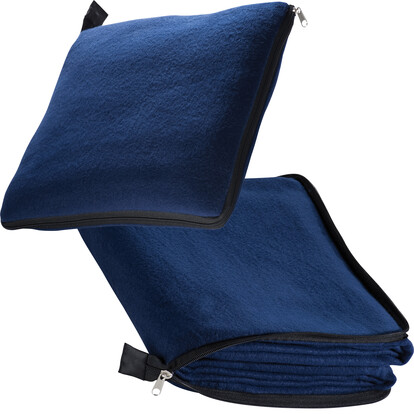2in1 XL-Fleece-Decke/Kissen Radcliff,dunkelblau, A-Nr.: 277544 - 01