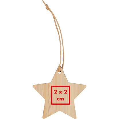 Bambus Sternanhänger Foggia, beige, A-Nr.: 317313 - 03