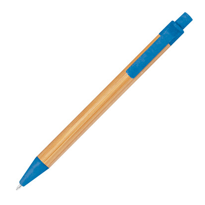 Bambus Kugelschreiber Halle,blau, A-Nr.: 321104 - 03