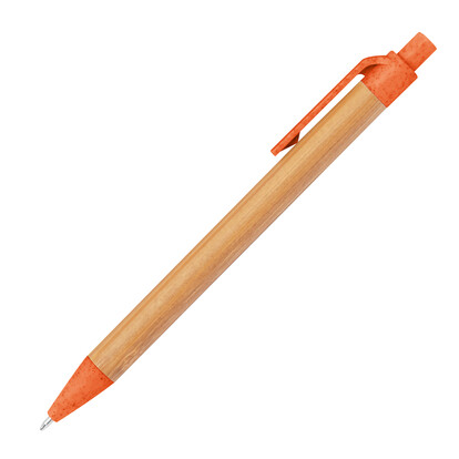 Bambus Kugelschreiber Halle,orange, A-Nr.: 321110 - 02