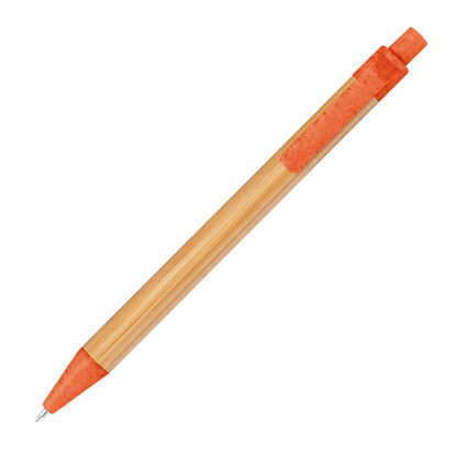 Bambus Kugelschreiber Halle,orange, A-Nr.: 321110 - 03