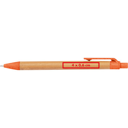 Bambus Kugelschreiber Halle,orange, A-Nr.: 321110 - 04
