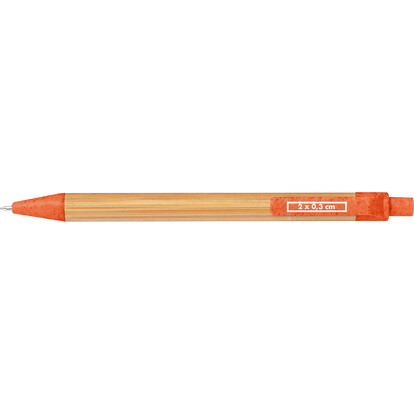 Bambus Kugelschreiber Halle,orange, A-Nr.: 321110 - 05