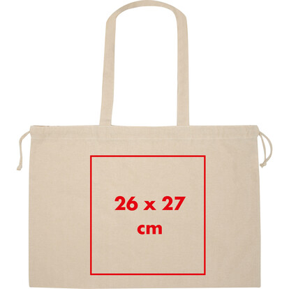 Bio Baumwolltasche mit Verschluss Imola,beige, A-Nr.: 322113 - 04